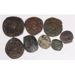 Various Byzantine bronze pieces, average Fine (8)