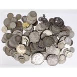 World Silver Coins, approx 750g, mixed fineness.