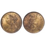 Penny 1877, obv 8, rev J, AU, ex-Lockdales A68, L303.