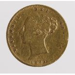 Half Sovereign 1870 (dn40) Fine, small edge nick with a light scratch obverse under magnification