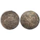 Germany, Saxony silver 1/4 Thaler of John George and Augustus 1605, VF