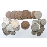 Australia (45) mostly predecimal assortment including silver, mixed grade.