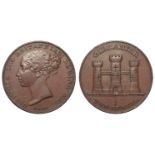 Gibraltar copper 2 Quarts 1842/1 VF