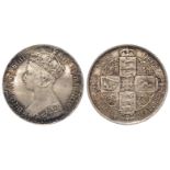 Florin 1886 "gothic", S.3900, speckled tone EF-GEF