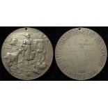 Agricultural Fair / Pigeon Racing Medal, hallmarked silver d.50.5mm: 'BRITISH DAIRY FARMERS'