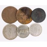 Ireland (6) assortment 17th-20thC, including silver, mixed grade.