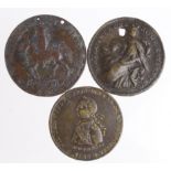 European Commemorative Medals (3) bronze: William of Orange Seven Provinces 1766, 37mm, together