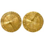 Elizabeth I gold half-pound, Second Issue, 1560-1561, mm. Cross-Crosslet, Spink 2520, round and well