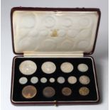 Proof Set 1937 (15 coins) Crown to Farthing including Maundy Set, nFDC with original case.