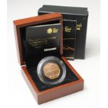 Fifty Pence 2013 "Benjamin Britten" gold Proof aFDC boxed as issued