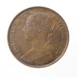 Penny 1886 EF, trace lustre.
