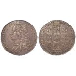 Crown 1746 D. Septimo, roses in angles, S.3688, toned nEF