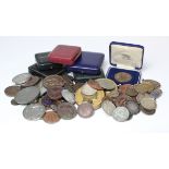 British Commemorative Medals & Prizes, a small tub full, 19th-20thC.