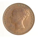 Penny 1856 PT, slightly cleaned Fine.