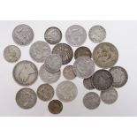 Australia (23) predecimal silver coins, mixed grade.