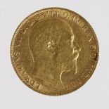 Half Sovereign 1910 VF/GVF small edge tap reverse under magnification