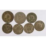 British North Borneo (7): 5x 2&1/2 Cents 1903H (these scarce) mostly VF, and 2x 5 Cents 1903H VF.