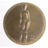 Belgian Exhibition Medal, bronze d.71mm: Brussells Universal Exposition 1958 medal by Le Plae, EF