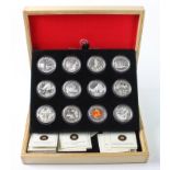 Canada 2013 "Fine Silver coin set" The Twelve-coin $10 set each depicting different Canadian themes.