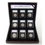 USA "Classics". The twelve coin set containing a mixture of Dollars & Half-Dollars all in slab-