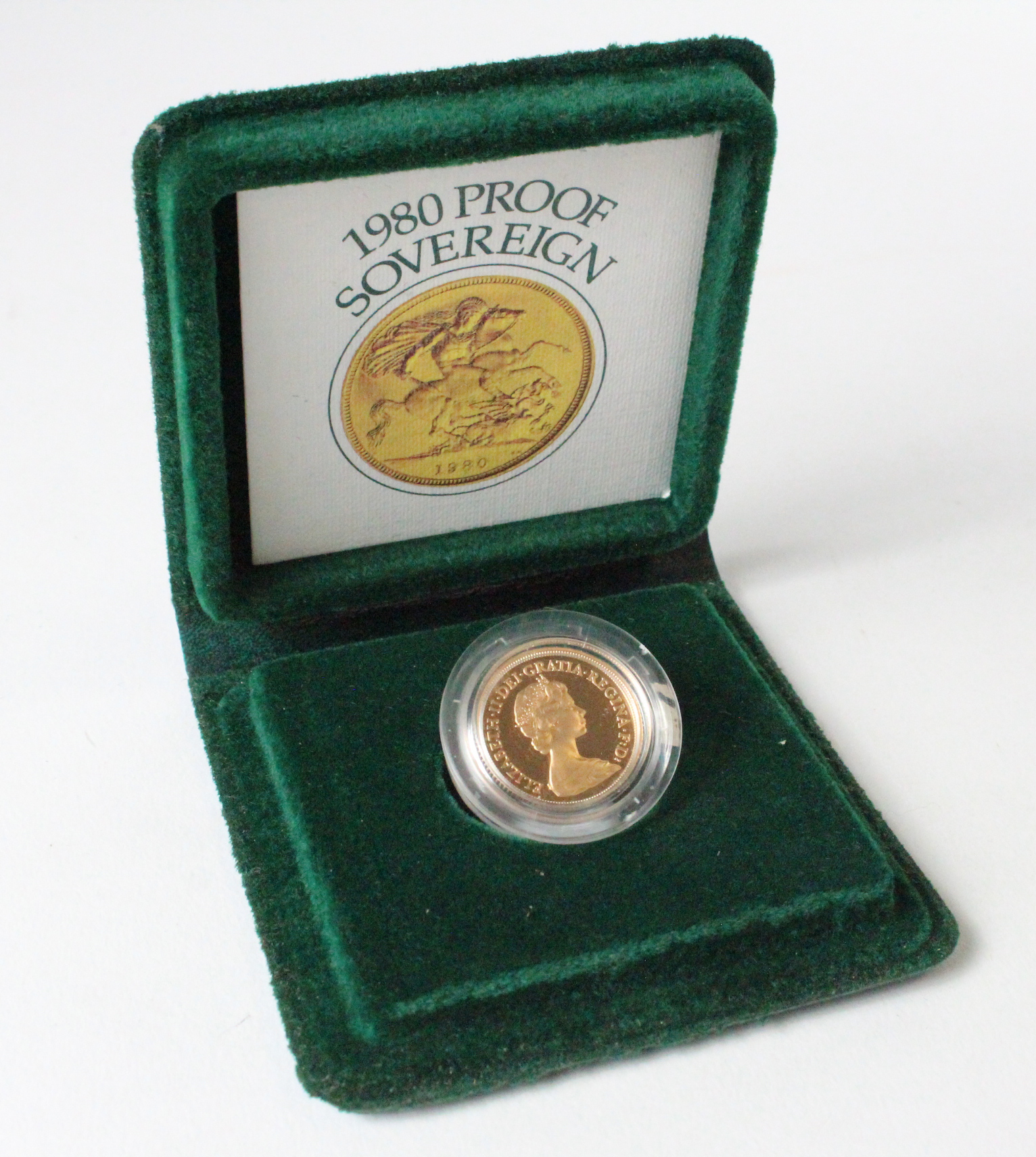 Sovereign 1980 Proof FDC boxed as issued