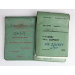 Infantry Officers Cold war era booklets on Helicopter Co operation and identifying aeroplanes,