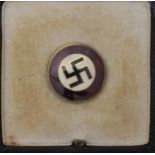 German Adolf Hitler personal presentation Gold Party badge with Hitler signature to reverse & 935