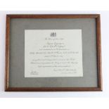 Framed MID Certificate for 23115 Sjt E Chidgey RE. Note - Sjt E Chidgey was DCM, MM, Medaille
