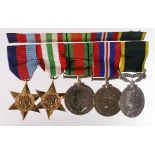WW2 group to 6011978 Cpl R Huxtable RAMC. 1939-45 Star, Italy Star, Defence Medal, War Medal,
