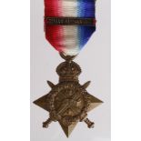 1914 Star + later Aug-Nov clasp to 10 Pte J Anderson 2/R.Highlanders. Died 9/11/1918. Born Leuchars,