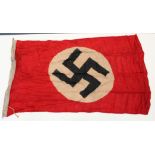 German NSDAP Party flag 5x3 feet, makers label, service wear