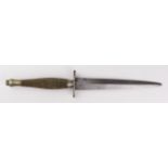 Commando MK II Fighting Knife, broad arrow, marked 56, no scabbard, blade tip re shaped