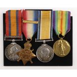 QSA with clasp SA02 (15907 Pte C H Ashbrook RAMC) and 1914 Star Trio with copy Aug-Nov clasp (