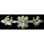 Sweetheart badge, silver, Highland Light Infantry - hallmarked P&T Birm, 1914 - unusual