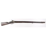 19th Century Continental percussion musket 42 inch barrel heavy duty action possibly Austrian