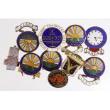 Radio Club related brass & enamel badges (10)