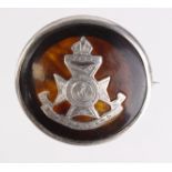 Sweetheart badge, (12th) The County of London - The Rangers, silver & tortoiseshell badge,