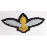 Cloth Badge: Air Observation Pilot, Royal Artillery wings badge introduced in 1948 and in