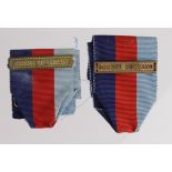 RAF Bomber Command medal bar on 1939-45 ribbon with RAF Battle of Britain medal bar on 1939-45