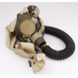 RAF WW2 Oxygen Mask, hose (marked B2457) and clip. Clip maker marked 'AM 6D/526 MK IV'. Nice