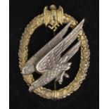 German Army Parachutists badge in fitted case