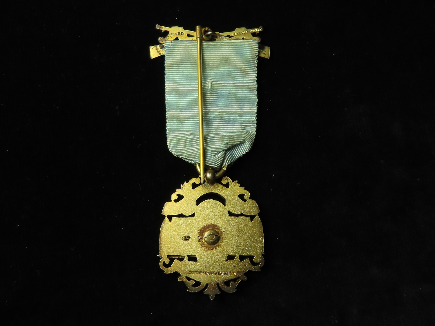 Masonic, WW1 period, Military related silver & enamel Armament Lodge No.3898 Founder's Medal; - Image 3 of 3