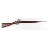 Flintlock Carbine - a composite flintlock carbine circa.1800. Barrel 25" Bore: 12 Bore (approx).