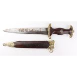 German SA Honour dagger with etched Rohm inscription, complete with scabbard a good replica of