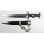 German SS Chained dagger, but a re constituted example from parts, no motto to blade, service wear