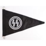 German Nazi SS triangular double-sided Pennant.