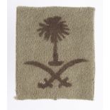 Cloth Badge: British Military Mission to Saudi Arabia printed formation sign badge in excellent