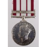 Naval General Service Medal GRVI unnamed with Palestine 1945-48 clasp, stamped with small 'R' to