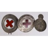 London & Scottish Railway-2 St. Andrew Ambulance Assoc. white metal & enamel badges, both