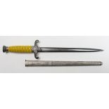 German Army Officers dagger, possibly reconstituted from parts, the hanger mounts absent from